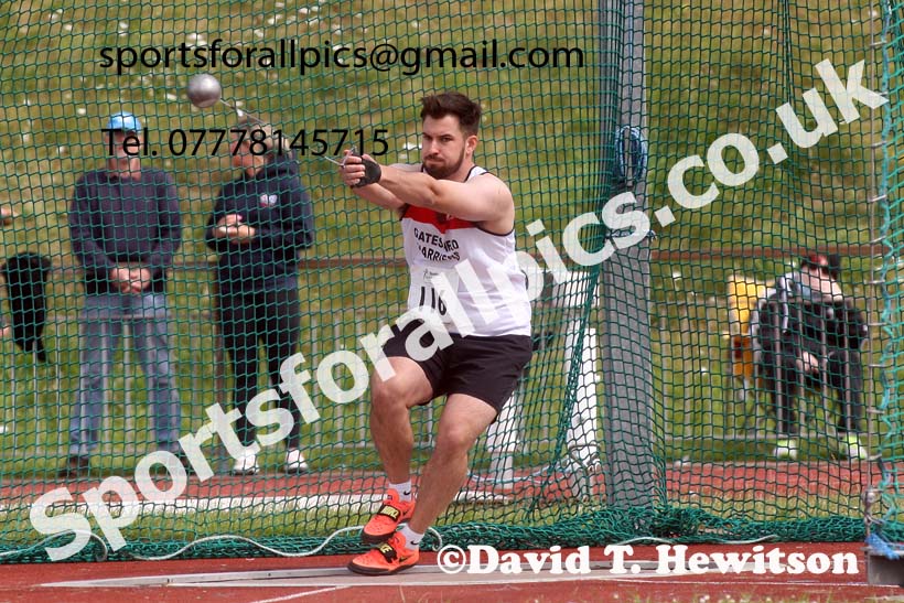 Senior mens hammer, 2022 Northern Senior and Under-20 Champs., Wavertree Athletics Centre, Liverpool. Photo: David T. Hewitson/Sports for All Pics